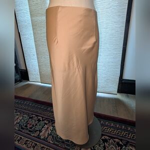 Rachel Zoe Tan Satin Slip Skirt